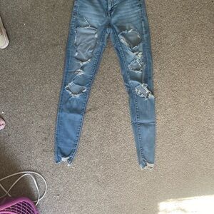 Distressed Blue Jeans for Women
